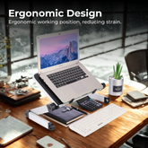 Adjustable Laptop Stand with Cooling Fan & Ergonomic Design